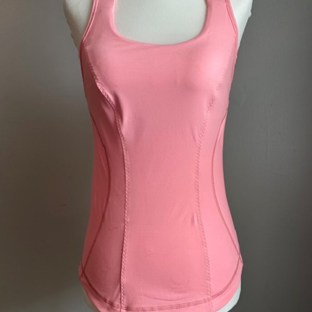 Lululemon Cardio Kick Tank Top Racerback Pink Sz.4 Media Pocket Mesh Back